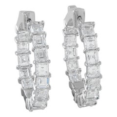 Boucles d
oreilles en or blanc 18K avec 4.0ct diamant Inside-Out AER-16446-10