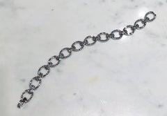 18 Karat White Gold 4.26 Carat Diamond Fancy Link Bracelet