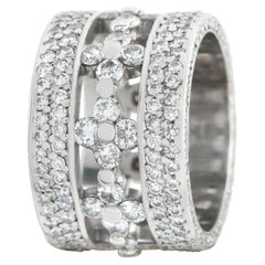 Bague d'éternité en or blanc 18K avec 4.33ct de diamant MF13-051826