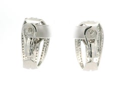 18k White Gold 4.40ctw Fancy Champagne Diamond Large Heart Inverse Earrings
