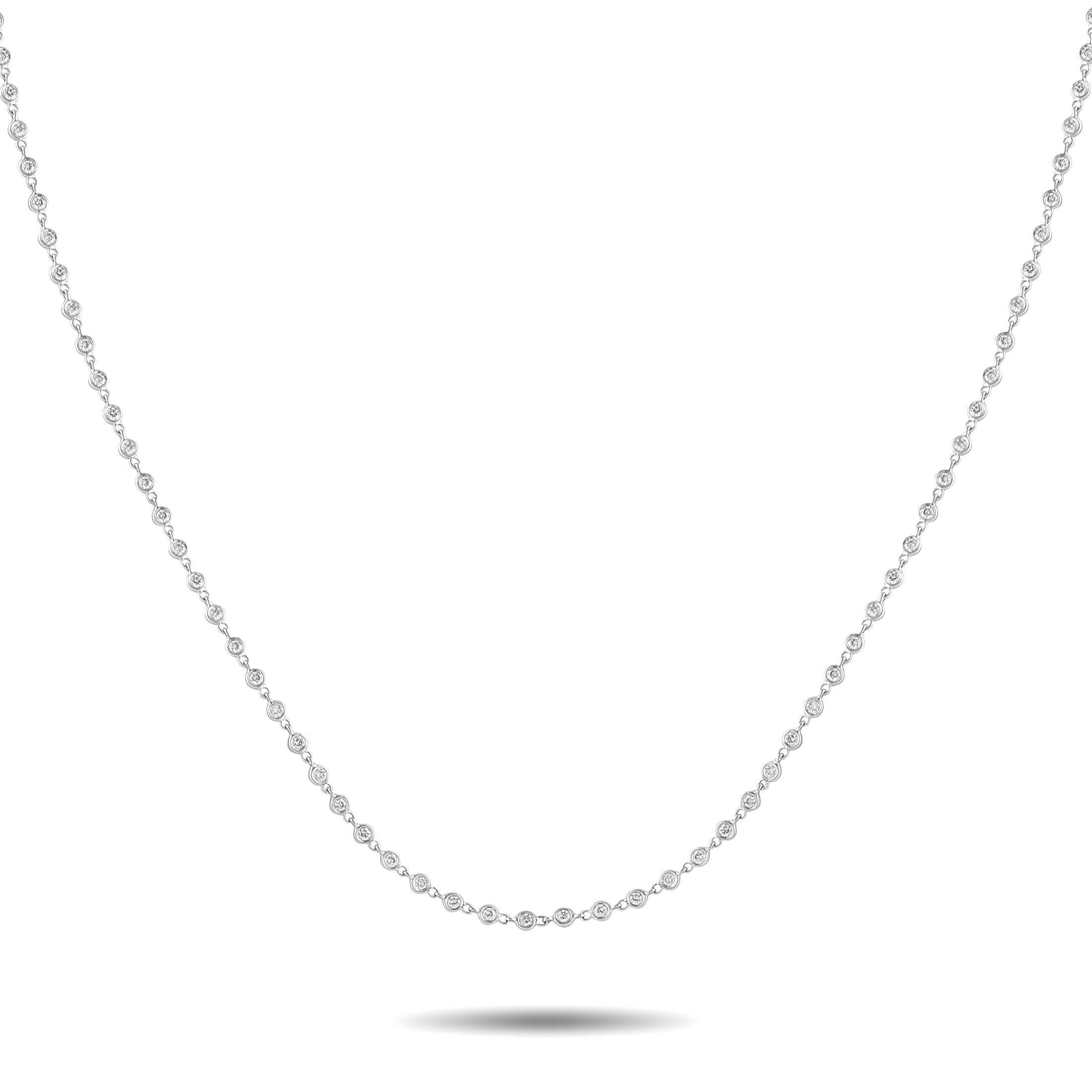 Collana con diamanti in oro bianco 18 carati da 4,50 carati In condizioni Nuovo in vendita a Southampton, PA