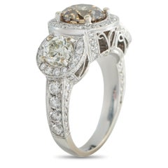 Anillo de diamantes de oro blanco de 18 quilates de 4,51 ct MF25-020626