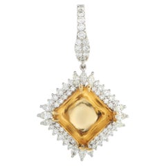 18K Weißgold 4,52ct Diamant-Anhänger MF33-031726