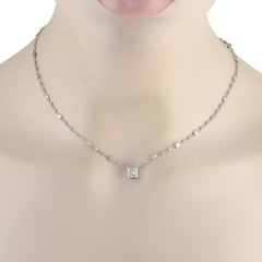 18K White Gold 4.53ct Diamond Necklace