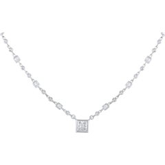 18K White Gold 4.53ct Diamond Necklace