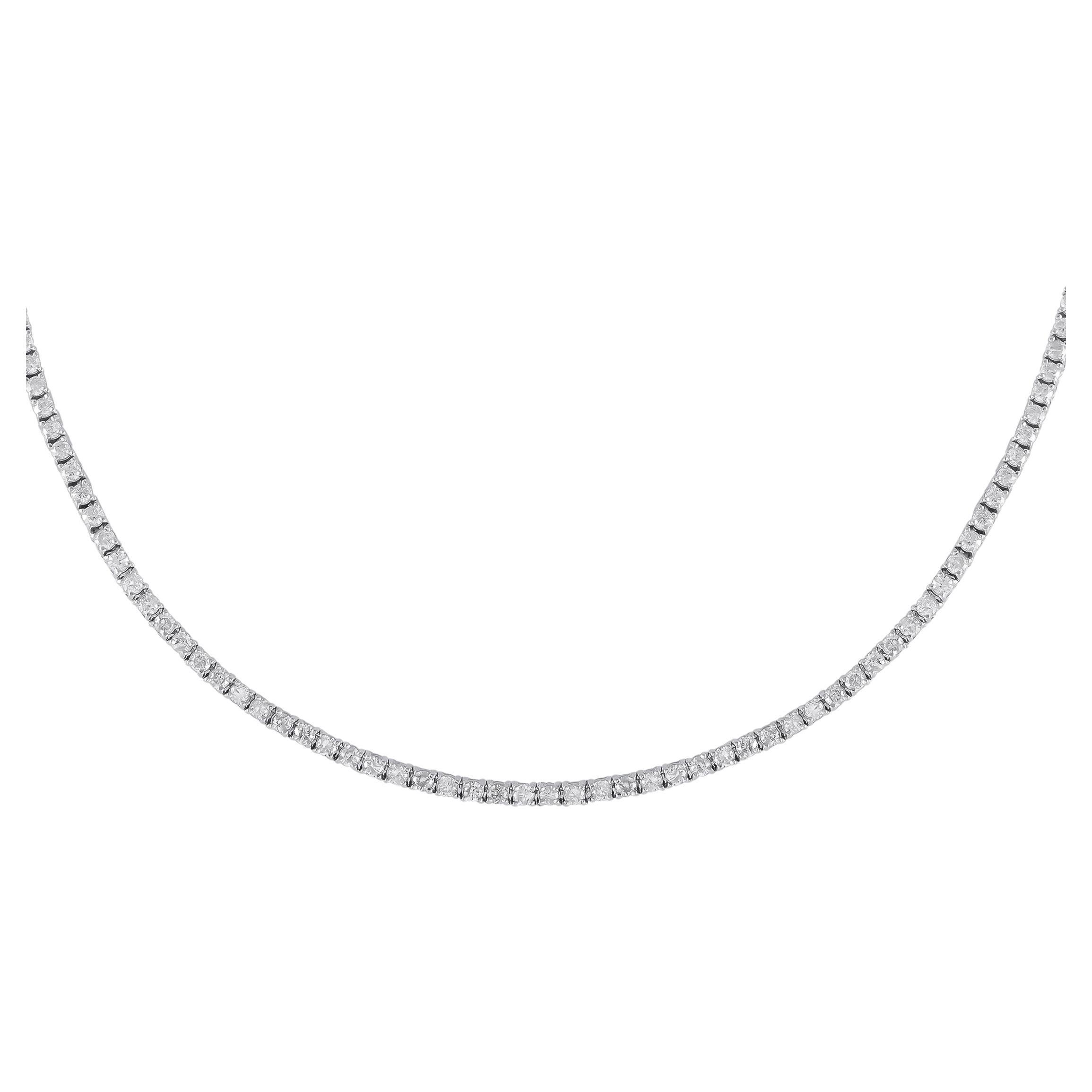 18 Karat Weißgold Halskette mit 4,85 Karat Diamanten
