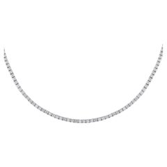 18 Karat Weißgold Halskette mit 4,85 Karat Diamanten