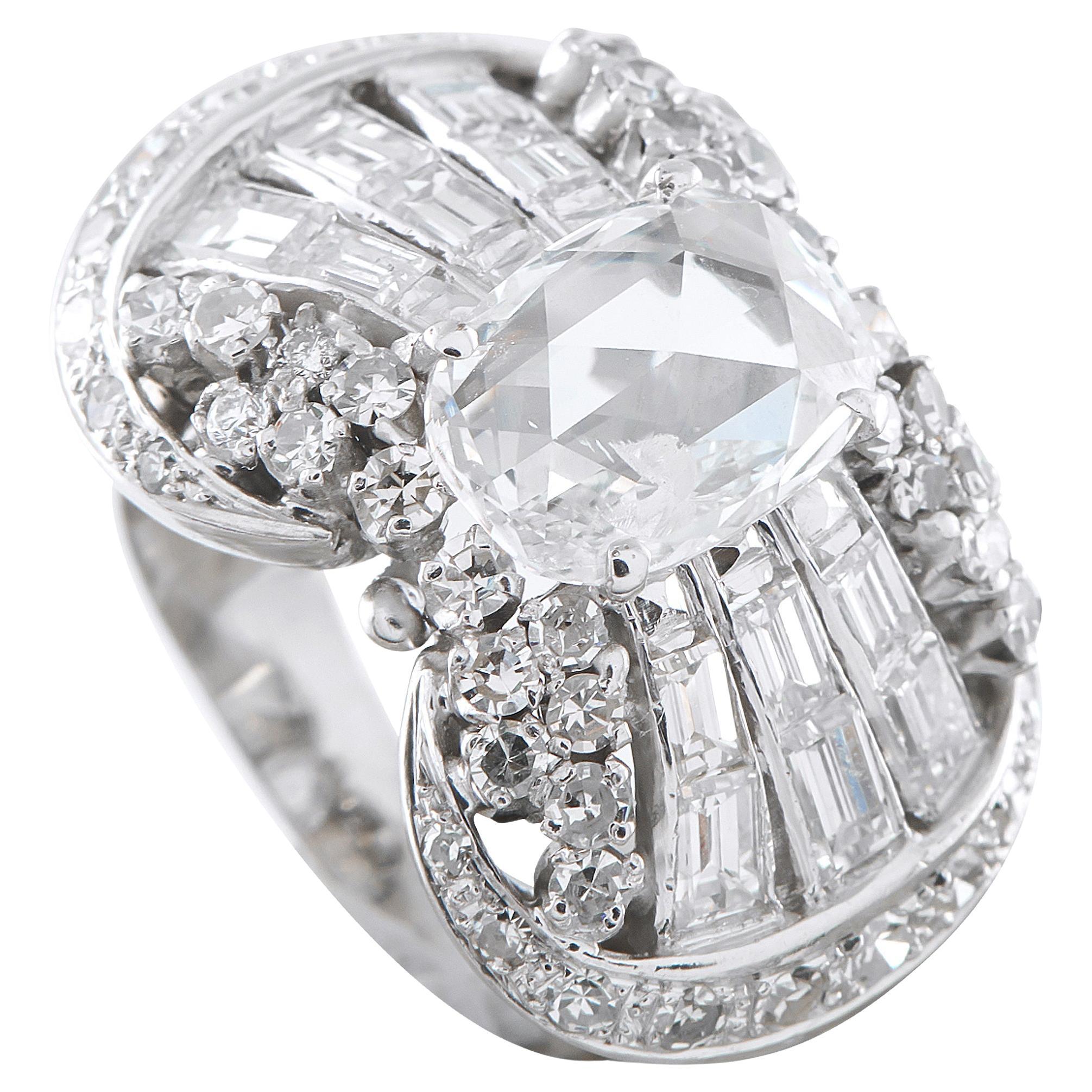 18K White Gold 4.90ct Diamond Ring MF09-020926
