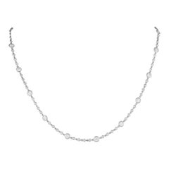 Collar Estación Diamante Oro Blanco 18K 4.90ct ANK-19013