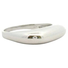 18k White Gold 4g Milor Polished Squared Band Ring Italy Size 9