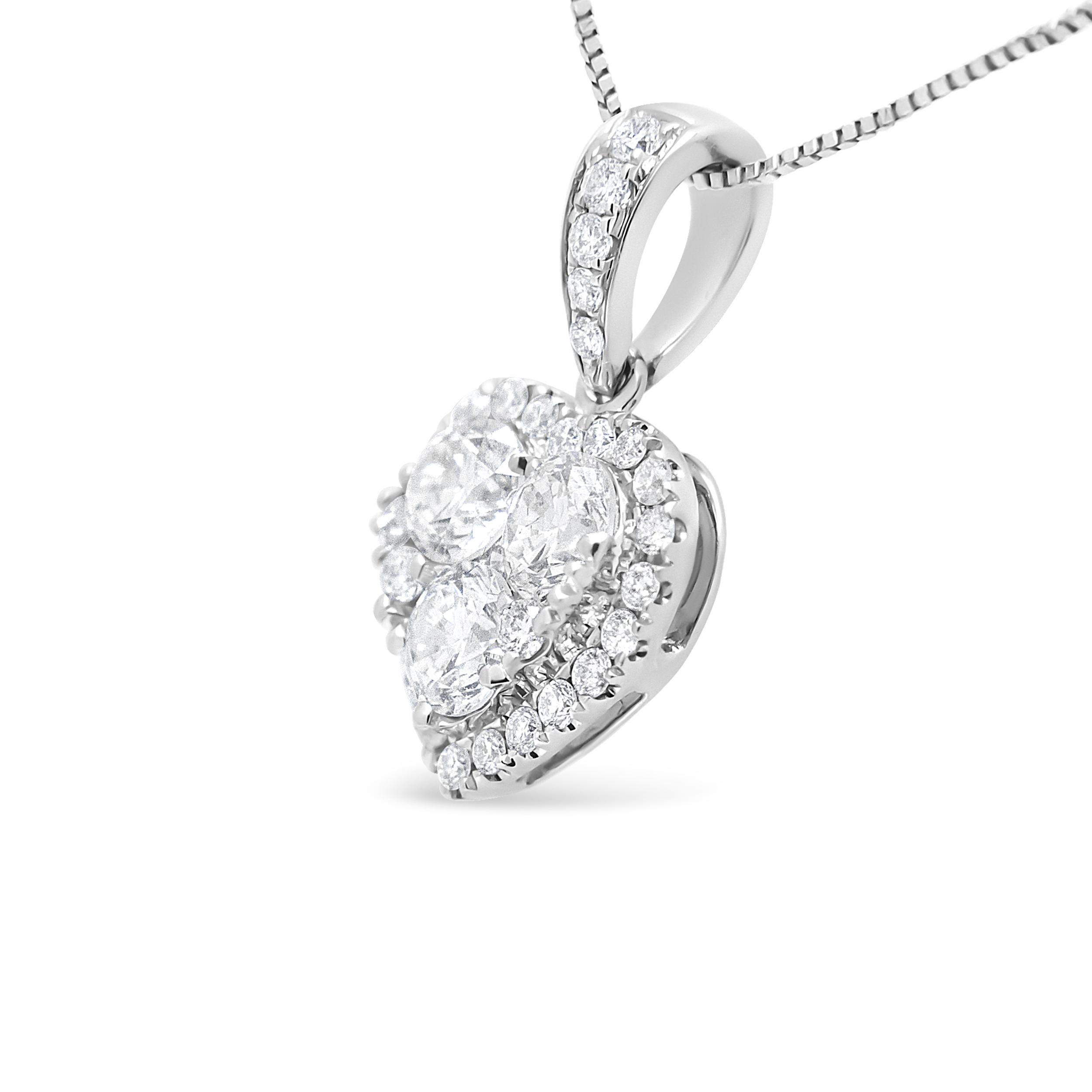 halo heart necklace
