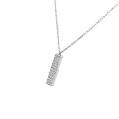 18 Karat White Gold 5 Rows Diamond Bar Necklace '1/3 Carat'