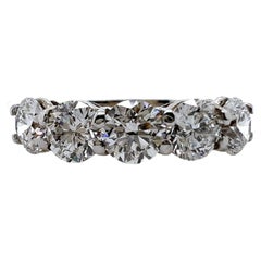 Bracelet en or blanc 18 carats avec 5 pierres et diamants certifié GIA