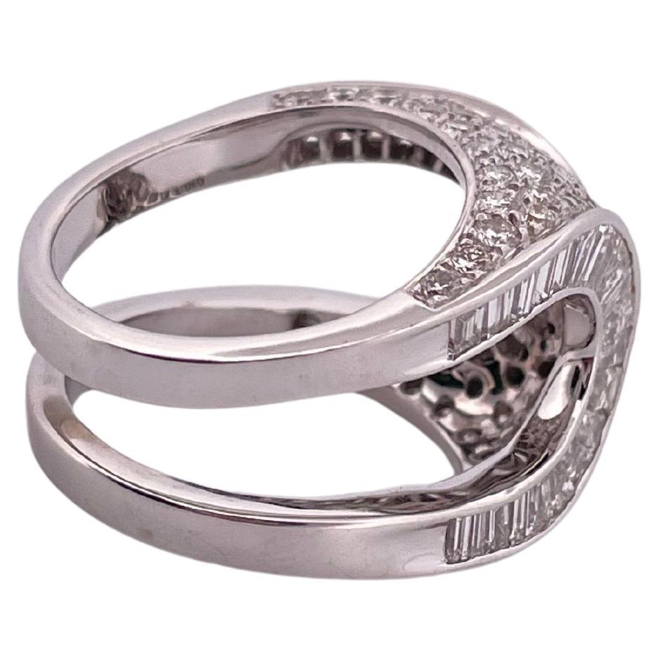 Anillo de Diamantes de Oro Blanco de 18k de 5.00ctw en Bueno estado para la venta en Sewickley, PA