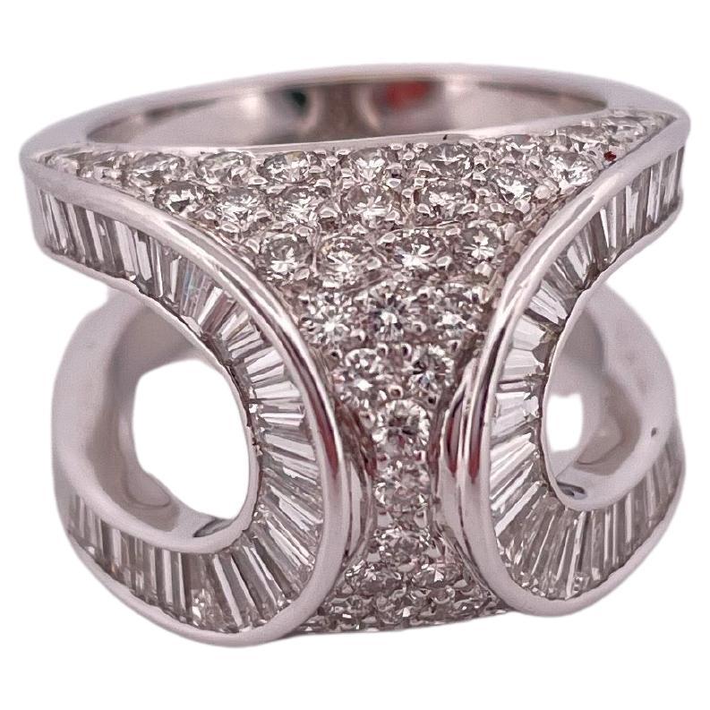 Anello in oro bianco 18k con diamante da 5,00ctw