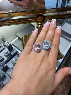 18k White Gold, 5.03 Carat Aquamarine, Diamond Ring, Turqouise Halo