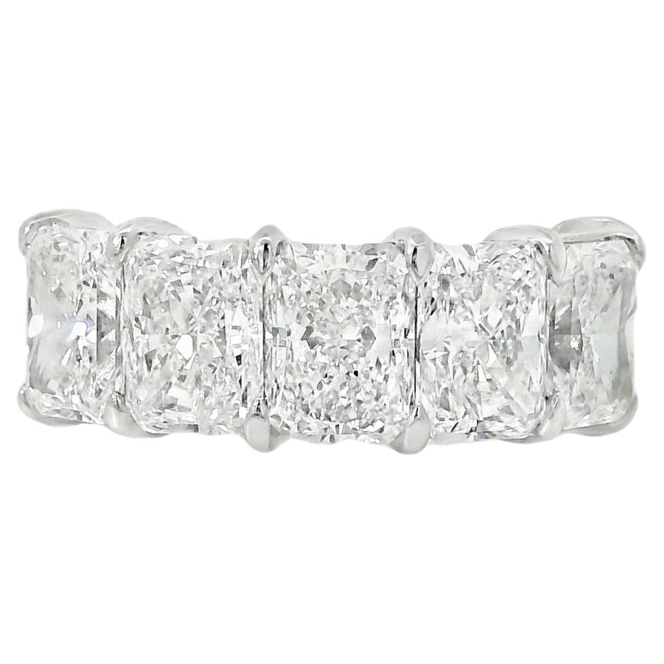 18k White Gold 5.04ctw 5 Stone Diamond Wedding Band