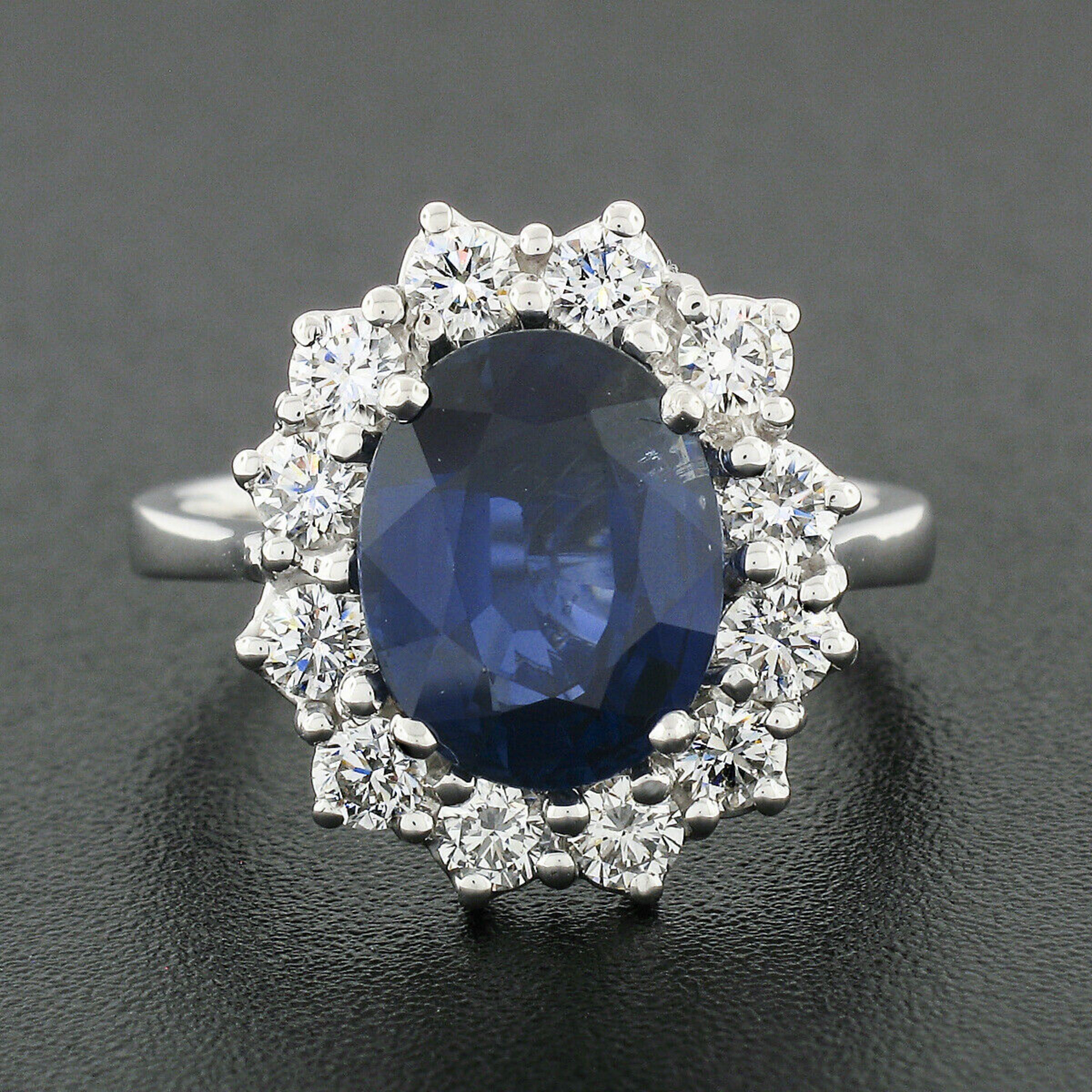 You are looking at a truly TOP QUALITY sapphire and diamond 