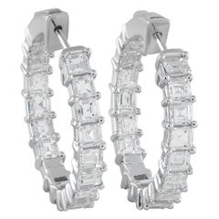 18K White Gold 5.0ct Diamond Inside-Out Hoop Earrings AER-16447 18K White Gold 5.0ct Diamond Inside-Out Hoop Earrings AER-16447