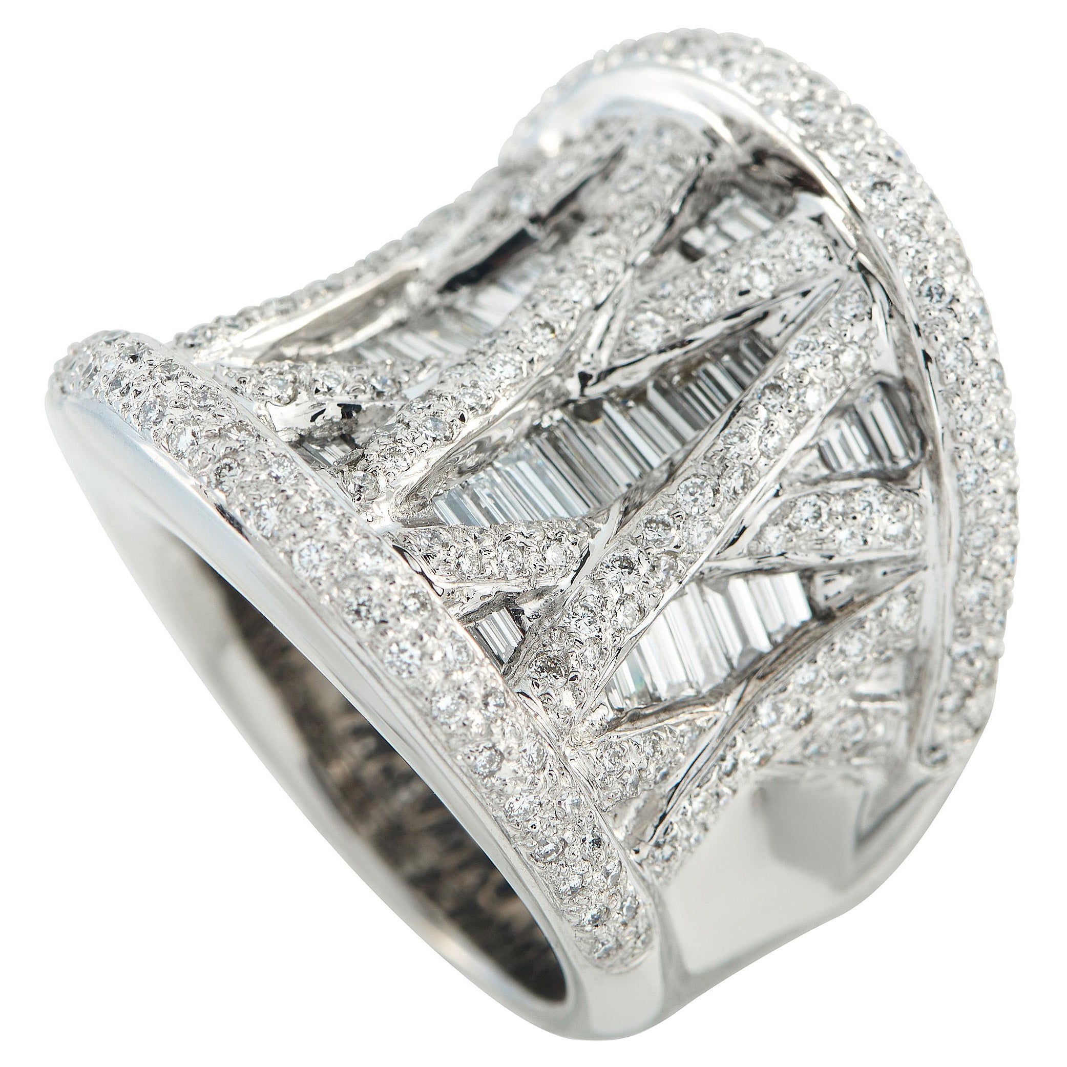 18K Weißgold 5,0ct Diamant Ring MF15-122325