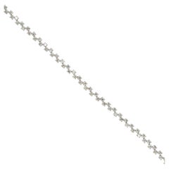 Bracciale in oro bianco 18k con diamanti naturali tondi e brillanti da 5,26 carati