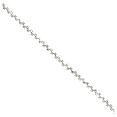 18k White Gold 5.26ct Round Brilliant Natural Diamond Bracelet