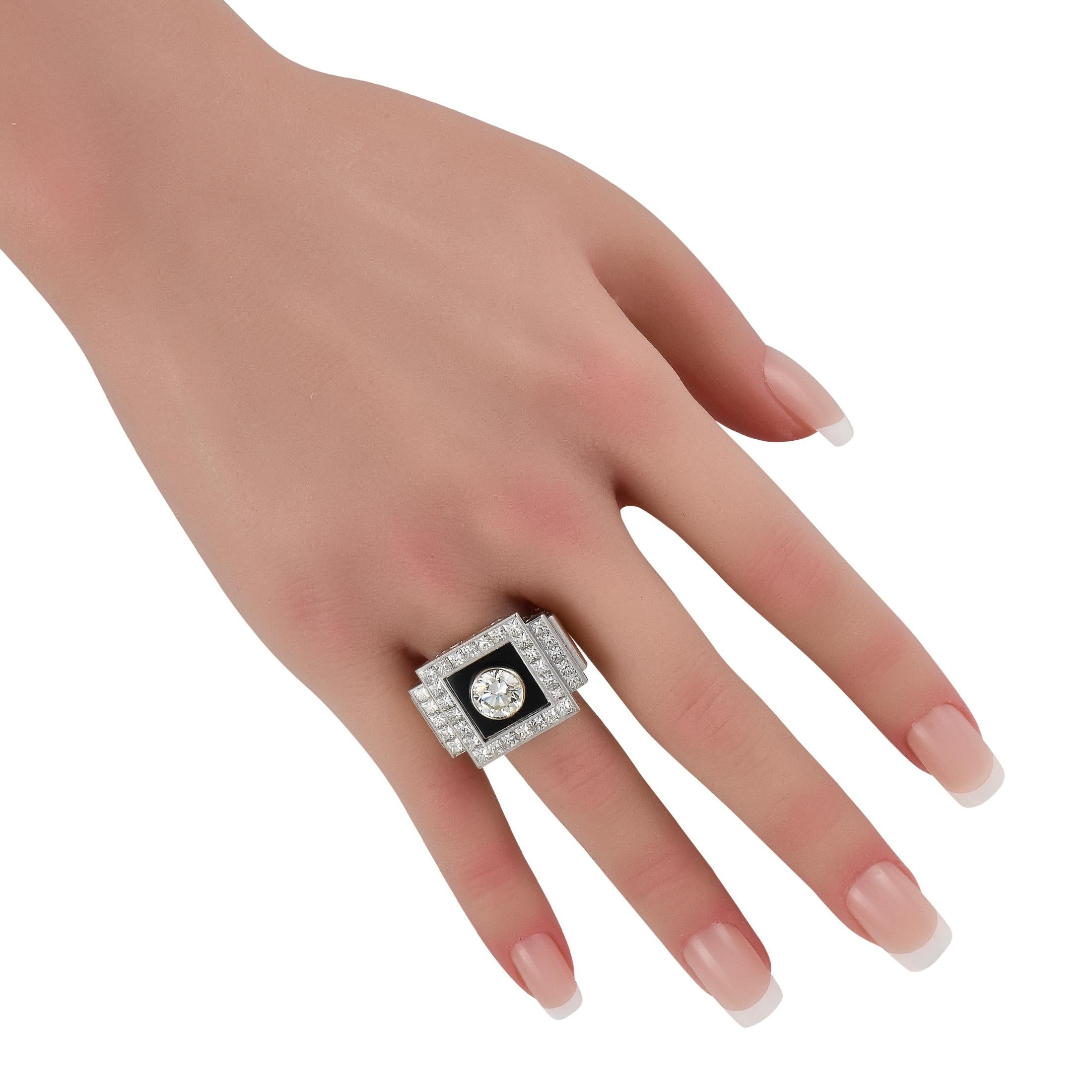 Round Cut 18K White Gold 5.28ct Diamond Ring MF16-100224