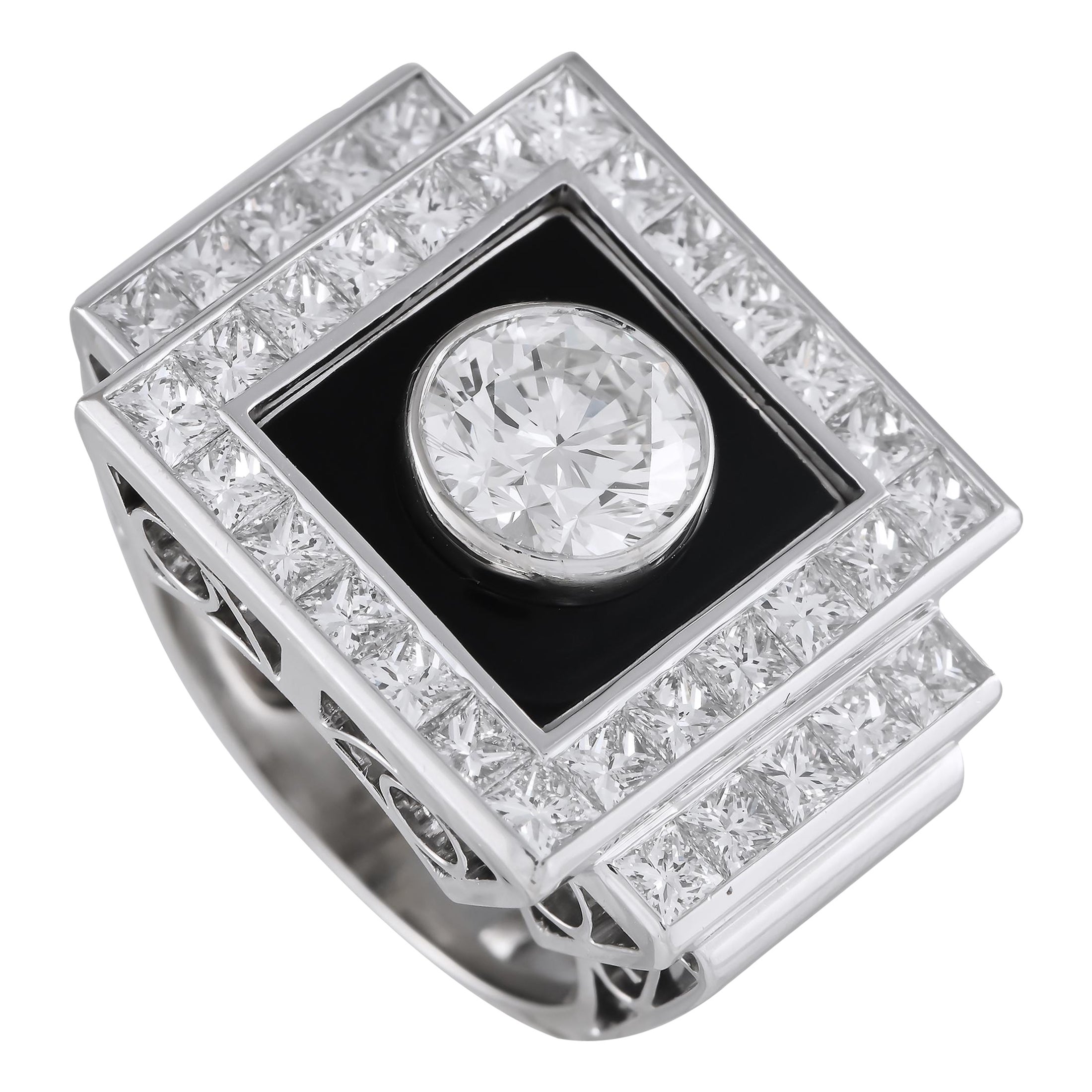 18 Karat Weißgold 5,28 Karat Diamantring MF16-100224