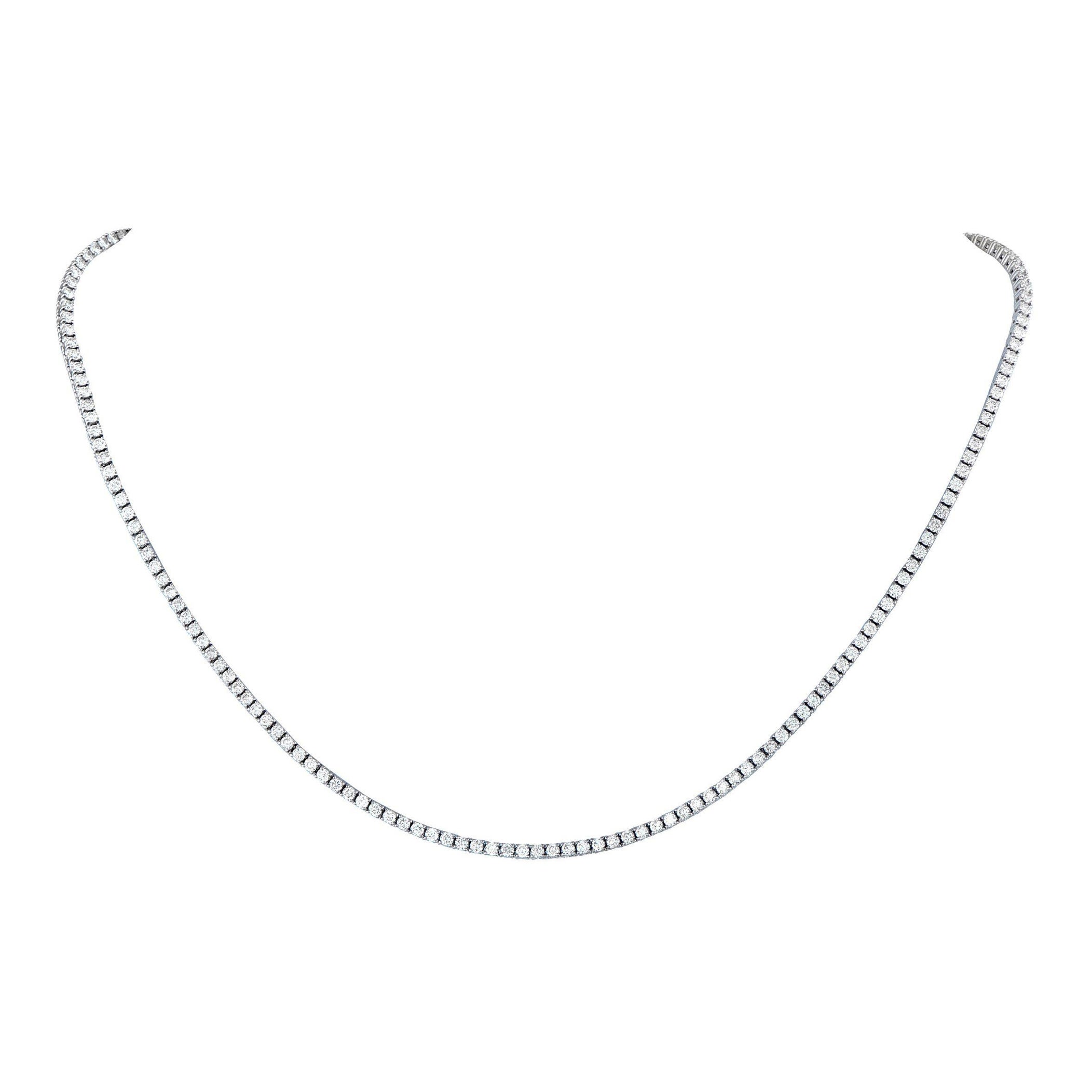 Collar Tenis Diamantes Oro Blanco 18K 5.39ct MF09-072225