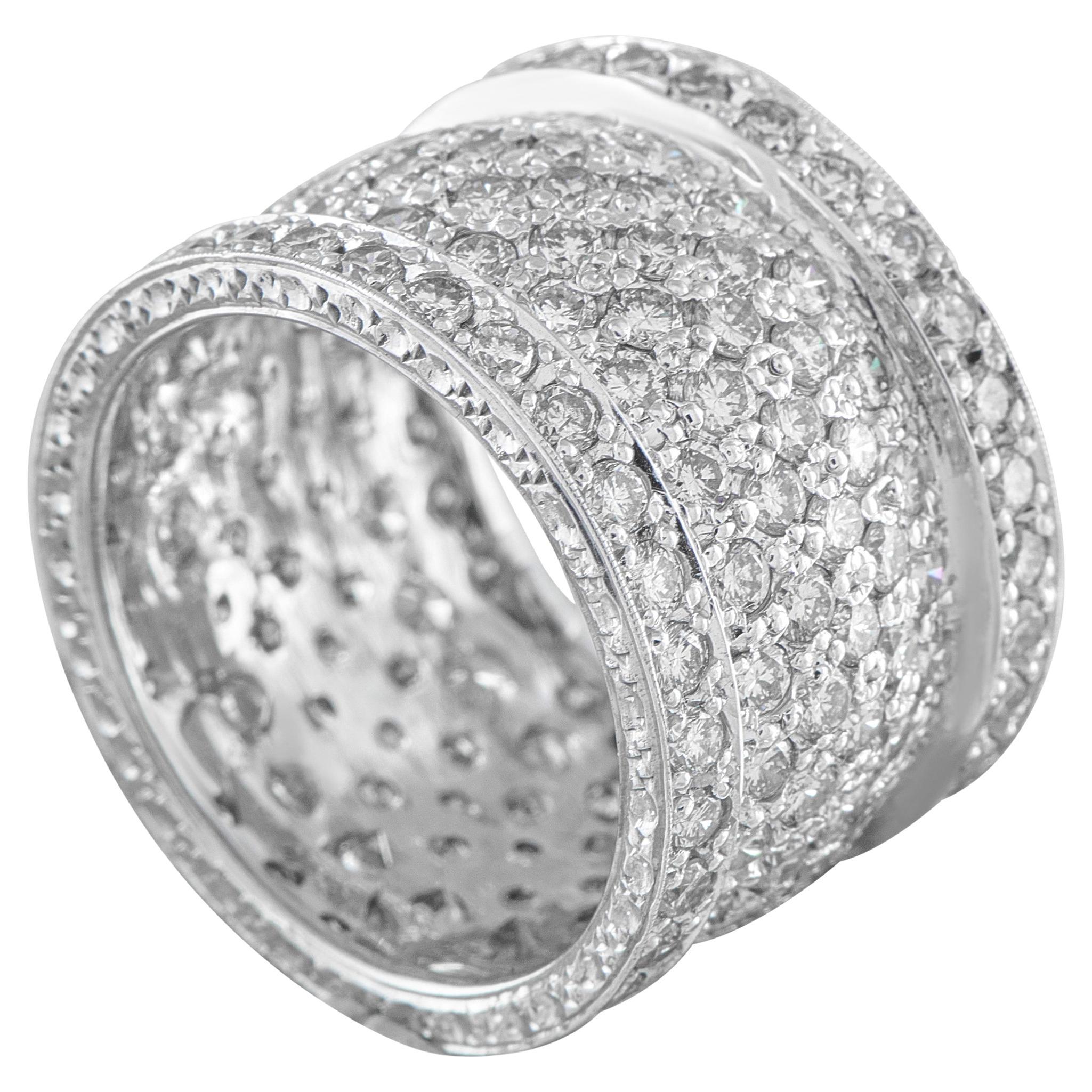 Anillo de diamantes de oro blanco de 18 quilates de 5,50 ct MF13-021926