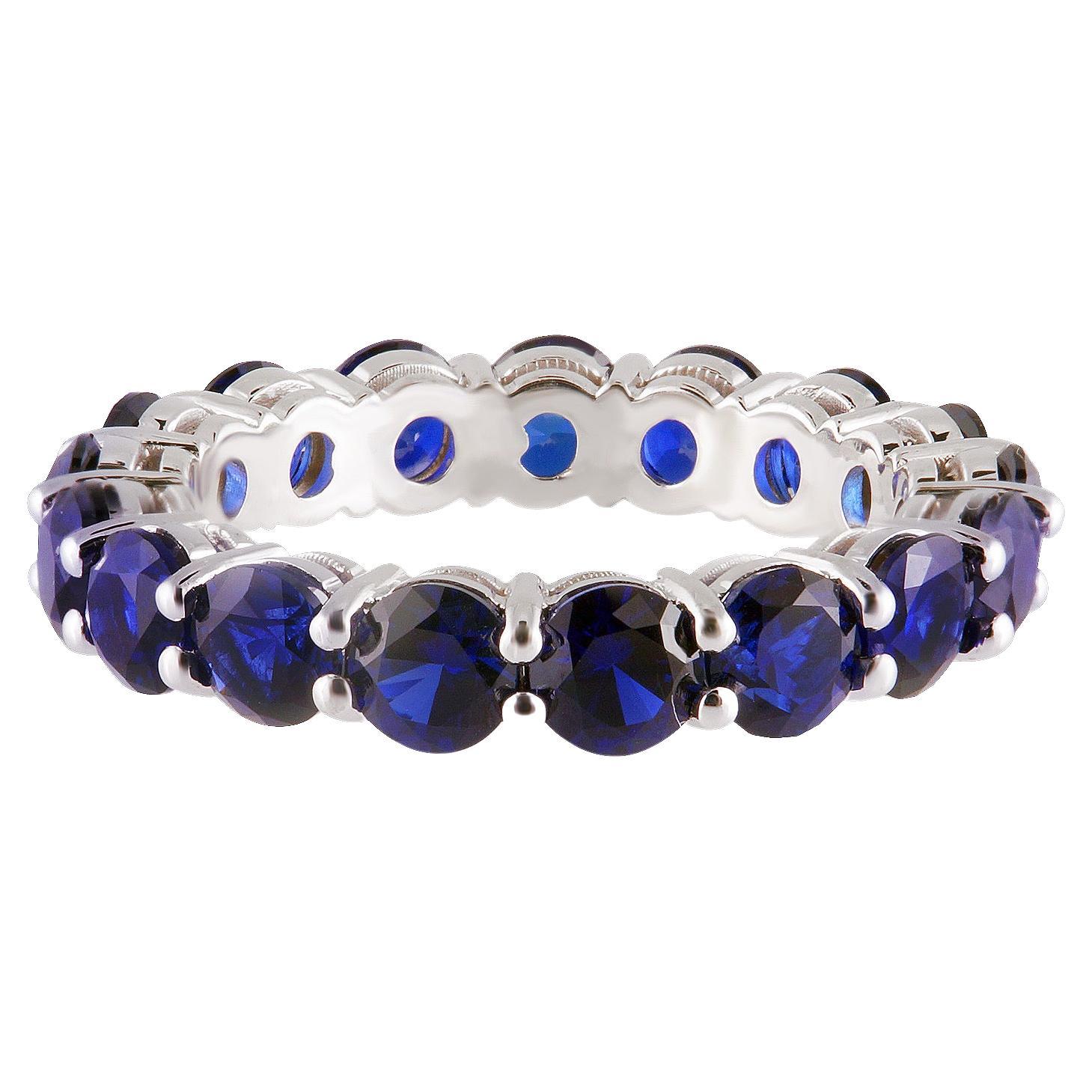 18k White Gold Sapphire Eternity Band