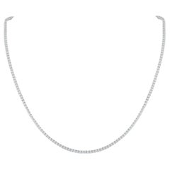 18K White Gold 5.92ct Diamond Tennis Necklace MF07-11825