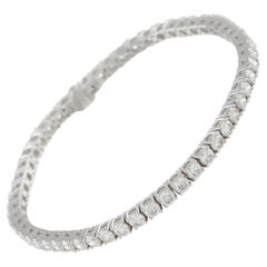 Pulsera de tenis de oro blanco de 18 quilates y 6,91 ct de diamantes MF06-041526