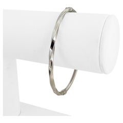 Bracciale a spirale in oro bianco 18k 6g lucido 3mm Italia 7"