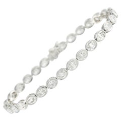 Bracciale con diamanti in oro bianco 18 carati da 7,25 carati ALB-18558-2