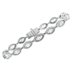 18K White Gold 7.30ct Diamond Bracelet ALB-19404