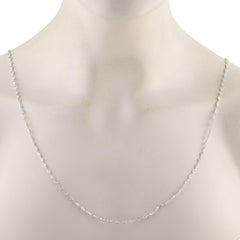 Collar Largo de Diamantes de Oro Blanco de 18K 7,85ct