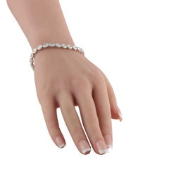 Bracciale con diamanti in oro bianco 18 carati da 8,05 carati ALB-18559-1