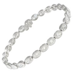 Bracciale con diamanti in oro bianco 18 carati da 8,05 carati ALB-18559-1