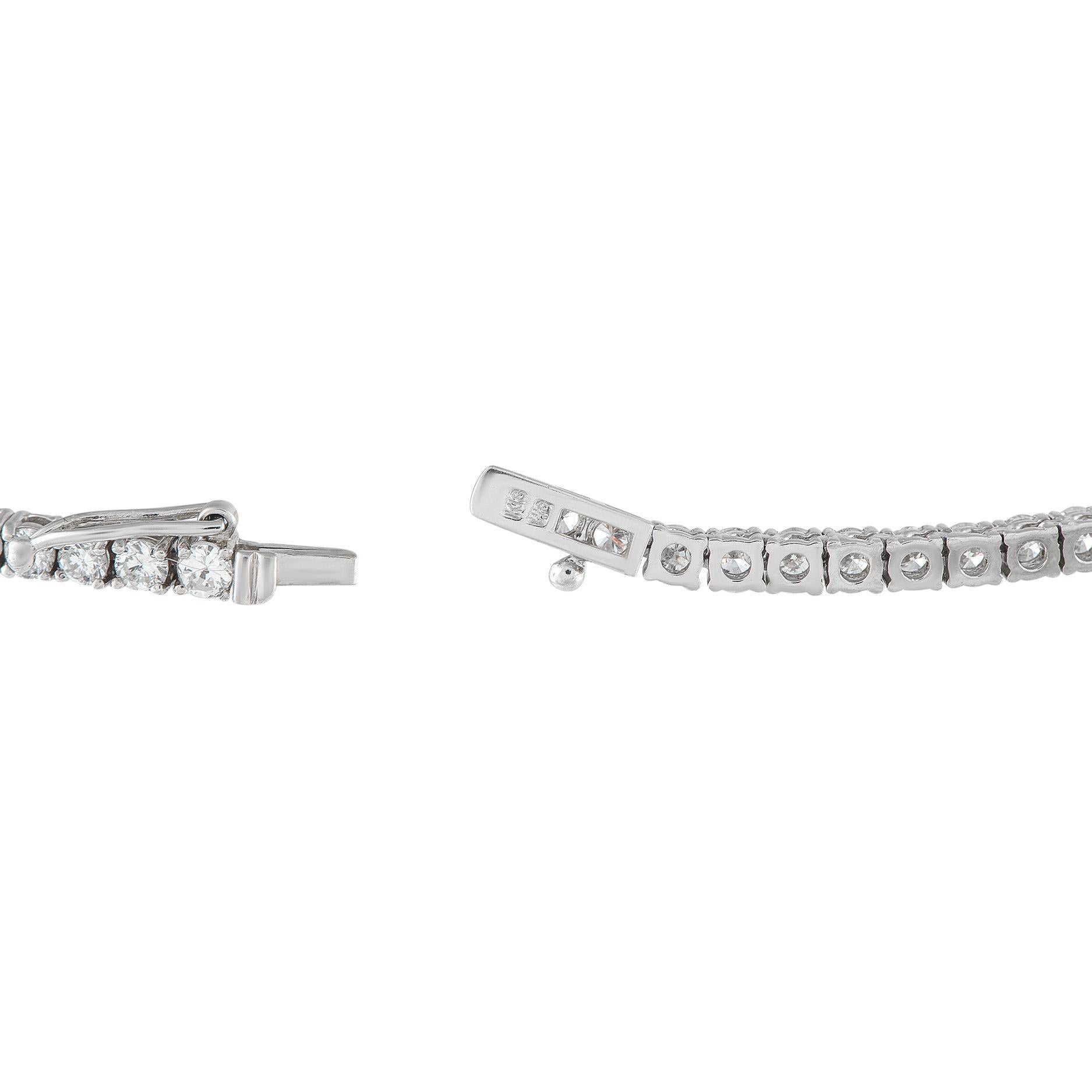 Taglio rotondo Collana Tennis in oro bianco 18 carati con 8,06 carati di diamanti MF06-070225 in vendita