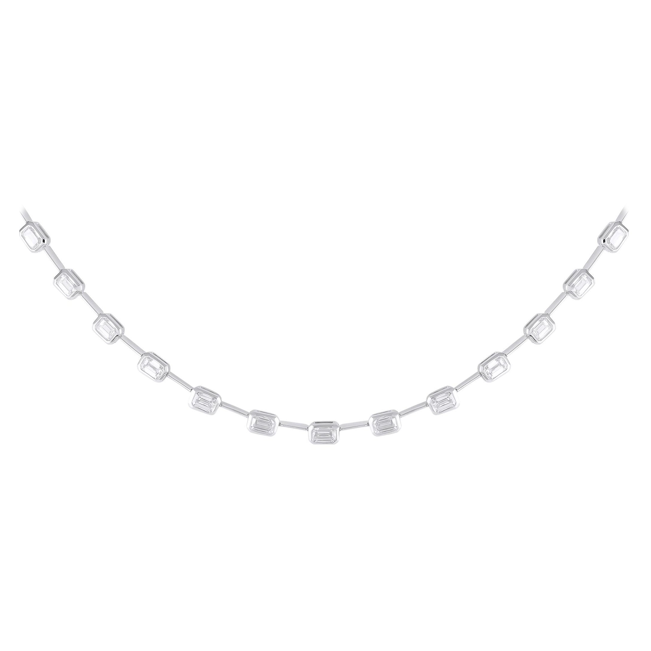 Collier en or blanc 18 carats avec diamants 8,25 carats