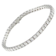 Pulsera de tenis de oro blanco de 18 quilates con 8,26 ct de diamantes MF07-041526
