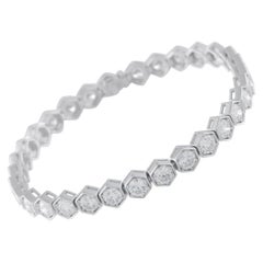 18K White Gold 8.75ct Diamond Bracelet ALB18837-2