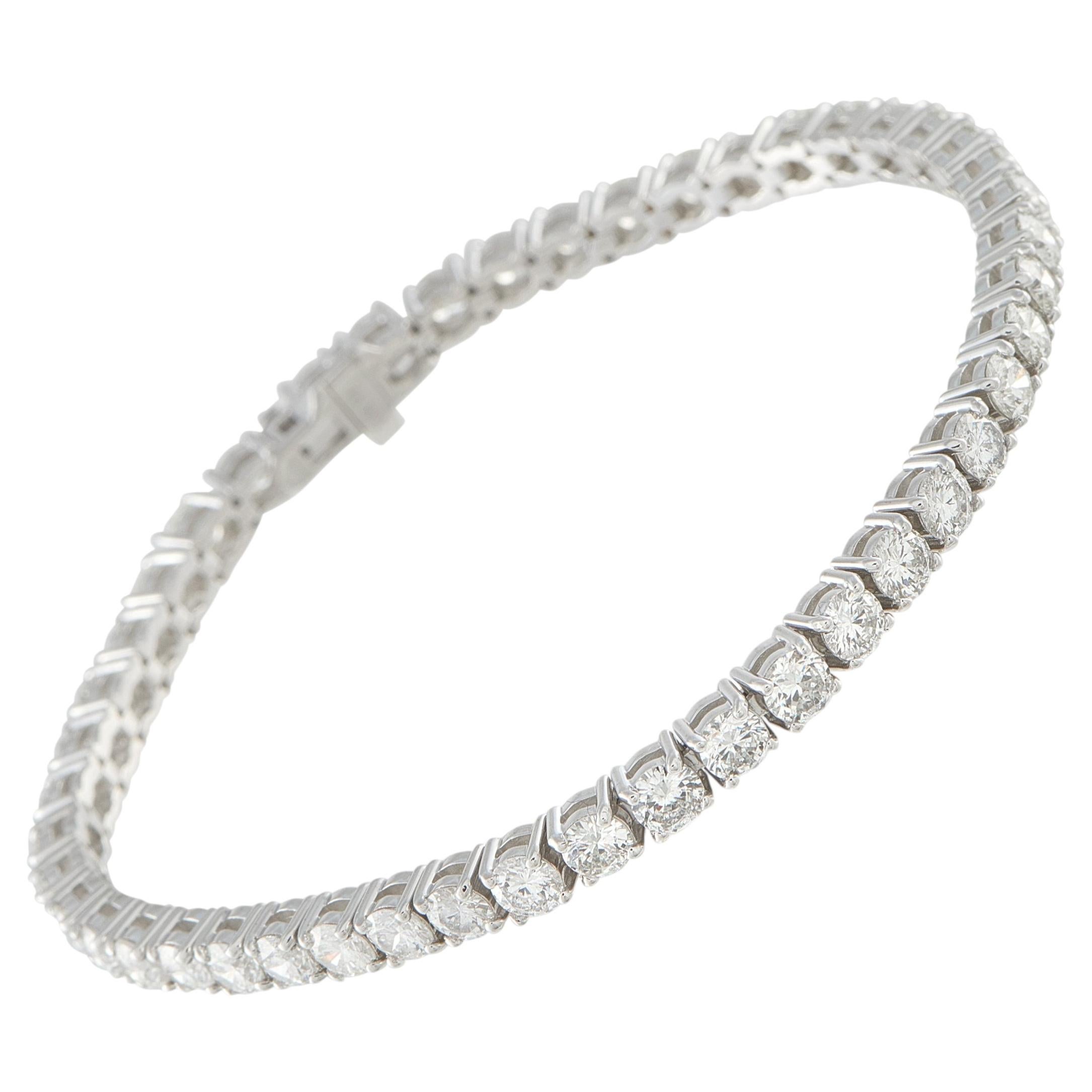 Pulsera Tenis Oro Blanco 18K 9.26ct Diamantes MF05-041526