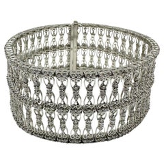 18K White Gold 9.48 Carat Diamond Bracelet - 7 inches
