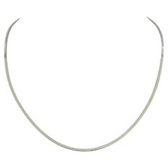 Collana in oro bianco 18k 9,4g solido 1,5mm quadrato A Link Italia 18"