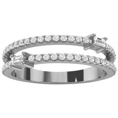 Anello Abigail in oro bianco 18k con diamante da 1/3 di carato. Tw'