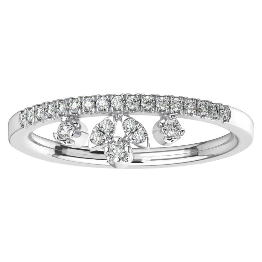 18K White Gold Ales Diamond Ring '1/6 Ct. Tw' For Sale