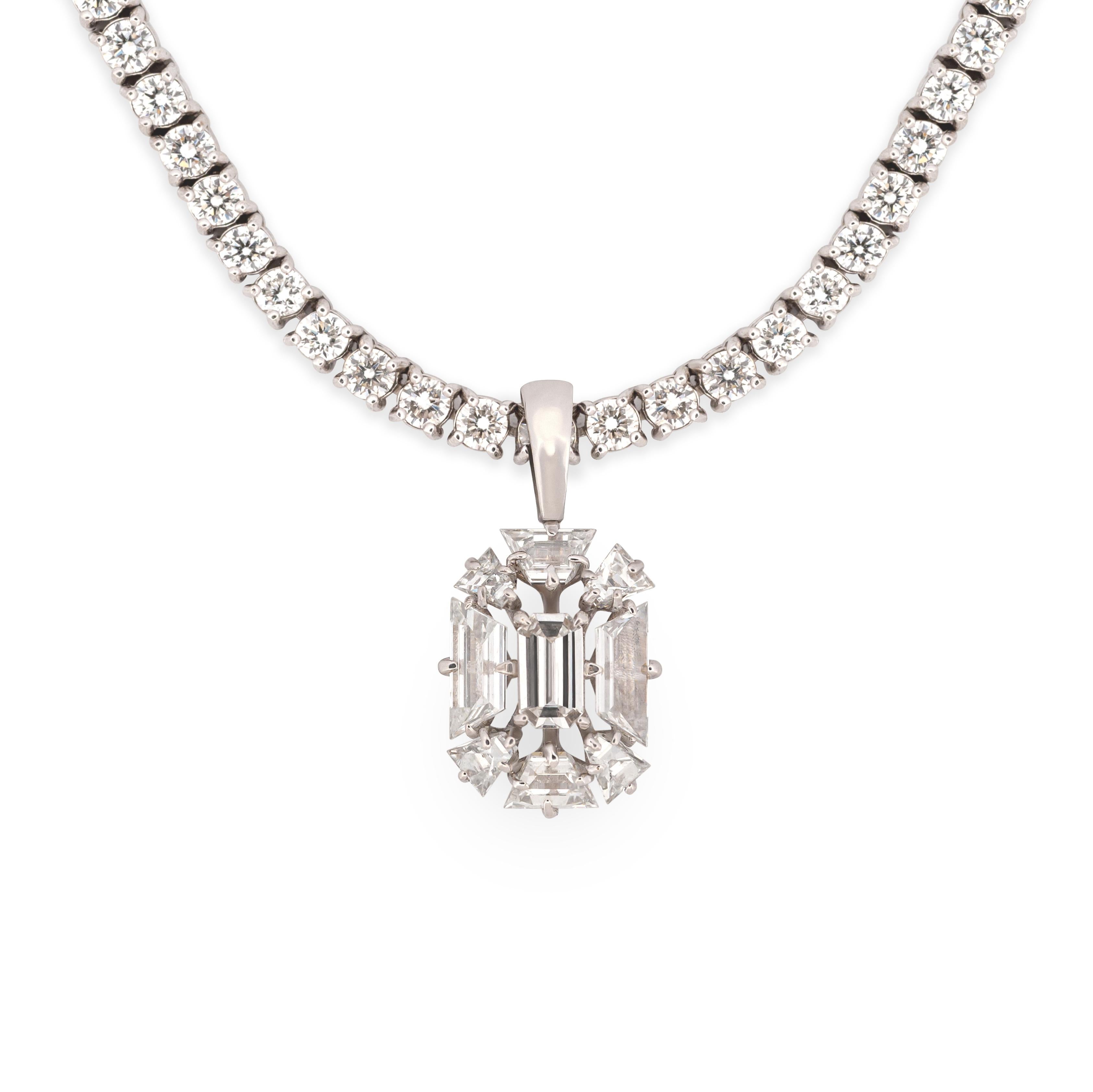18k White Gold Anatomy Pendant Necklace For Sale at 1stDibs | anatomy ...