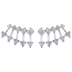 Alessa Spear Earrings 18 Karat White Gold Amara Collection